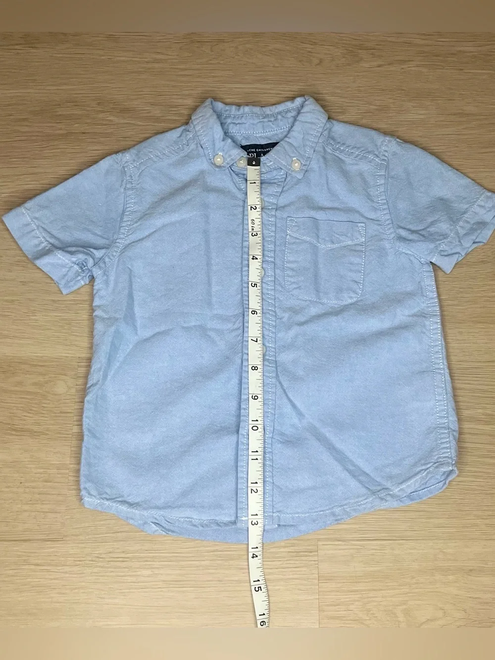 The Children's Place Baby Blue Short-Sleeve Button-Down Shirt